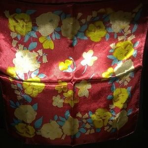 Floral Square Silk Scarf